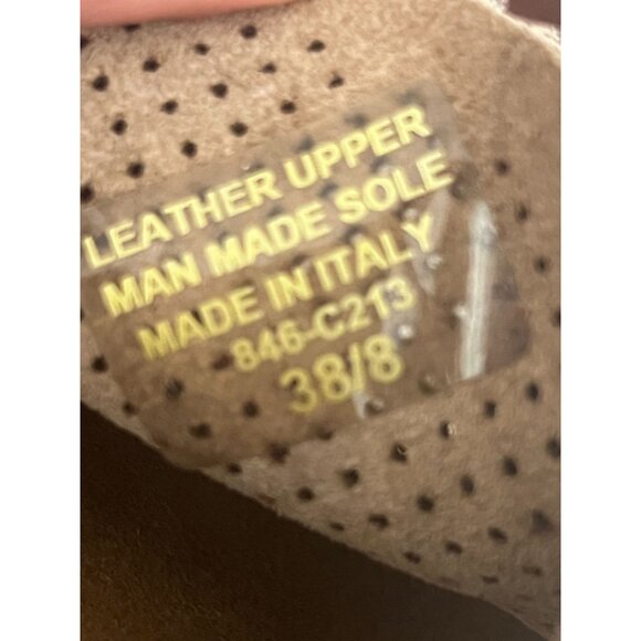 Marina Luna Comfort Wedge Sandals Platform Womens Sz 8/Eu38 Beige Suede Leather - Picture 5 of 11